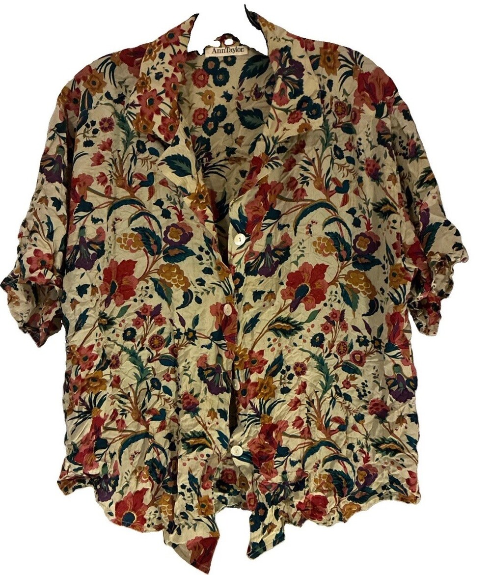 vintage Ann Taylor floral-print button-down shirt Set